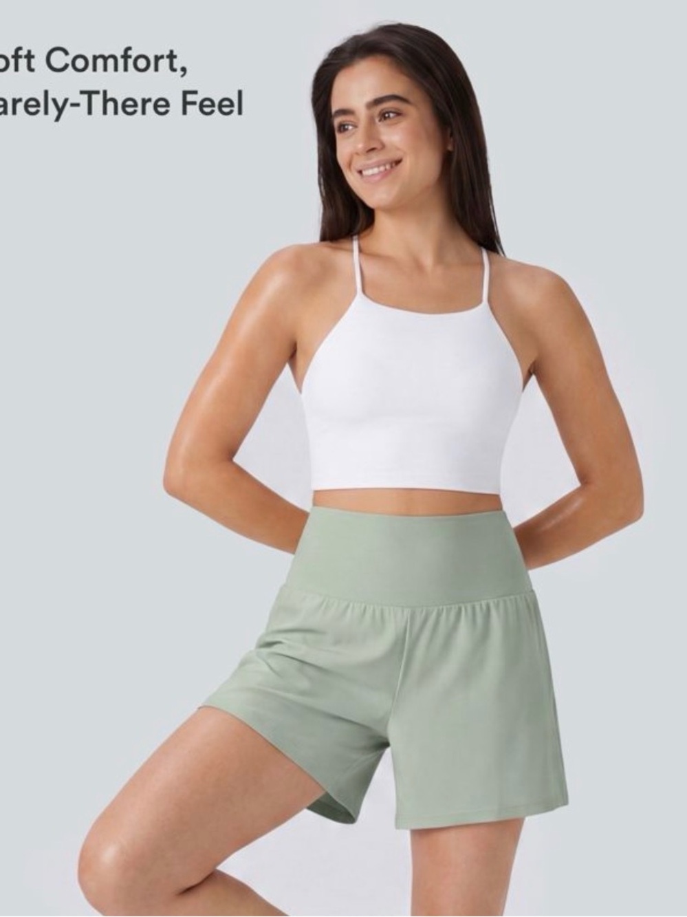 HALARA light green bean 5” active shorts - Size XL - Picture 3 of 11
